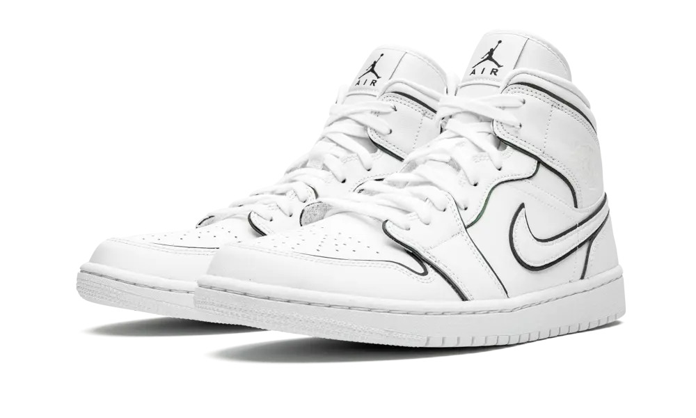 Jordan 1 Mid Iridescent Reflective White (W) - Image 1