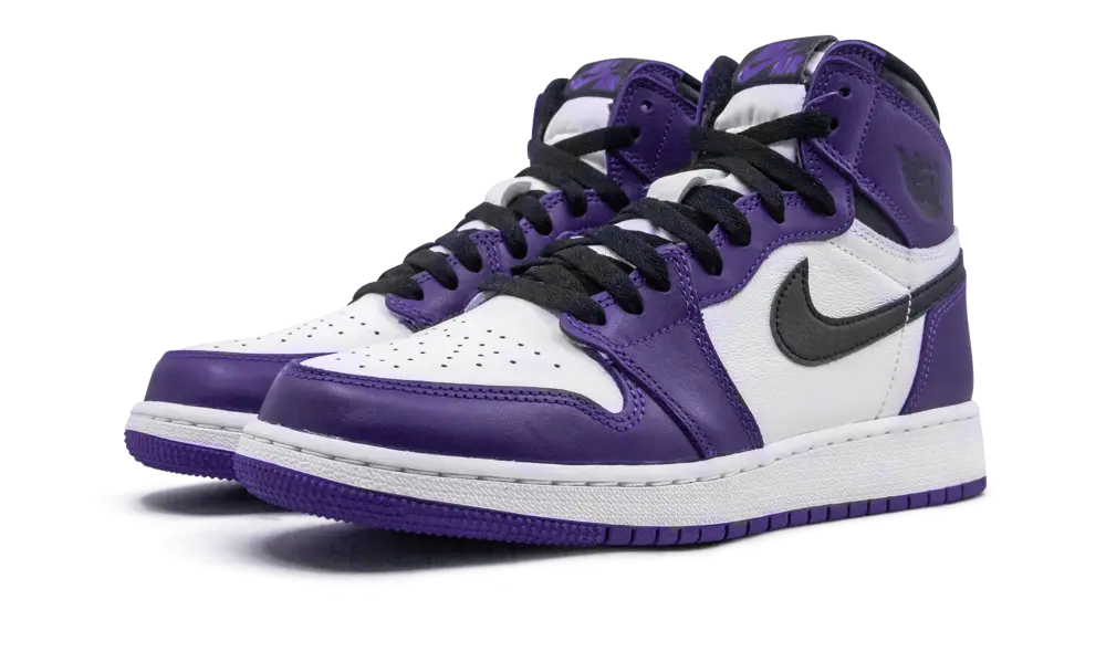 Jordan 1 Retro High Court Purple White (GS) - Image 1