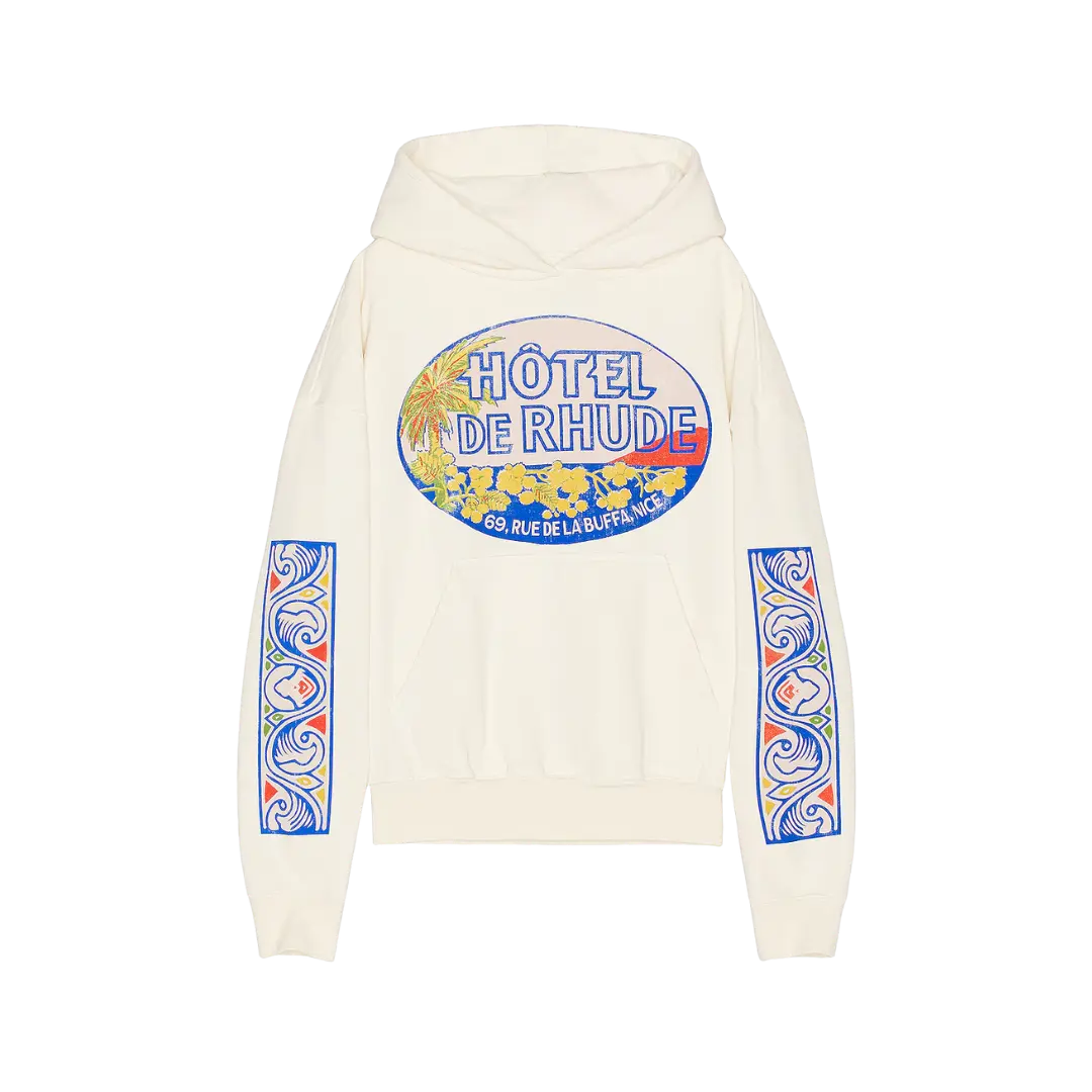 Rhude Hotel Hoodie 'Vintage White'