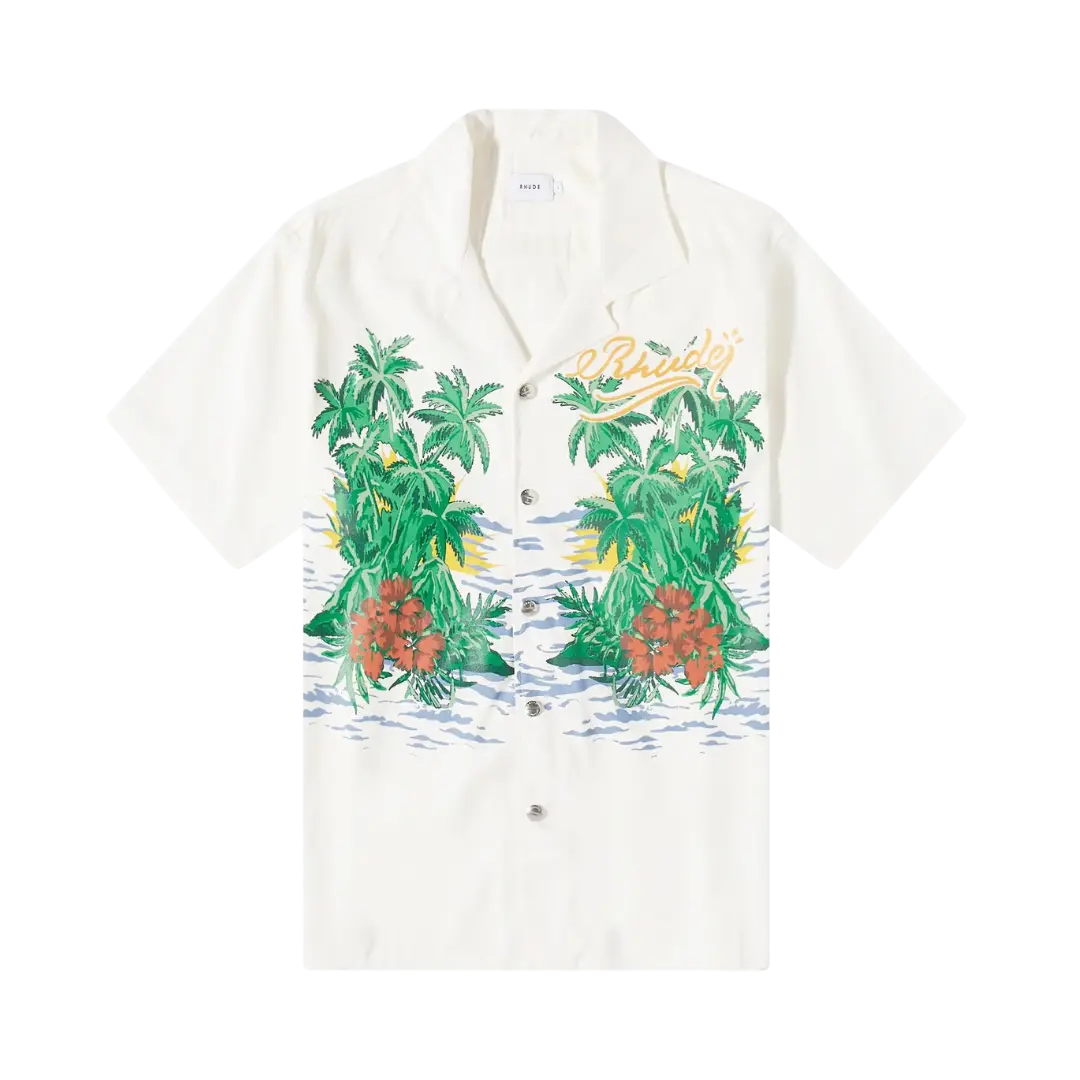 Rhude Palmas Snap Vacation Shirt