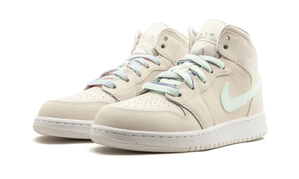 Jordan 1 Mid Multi-Color Swoosh Phantom (GS) - Image 1