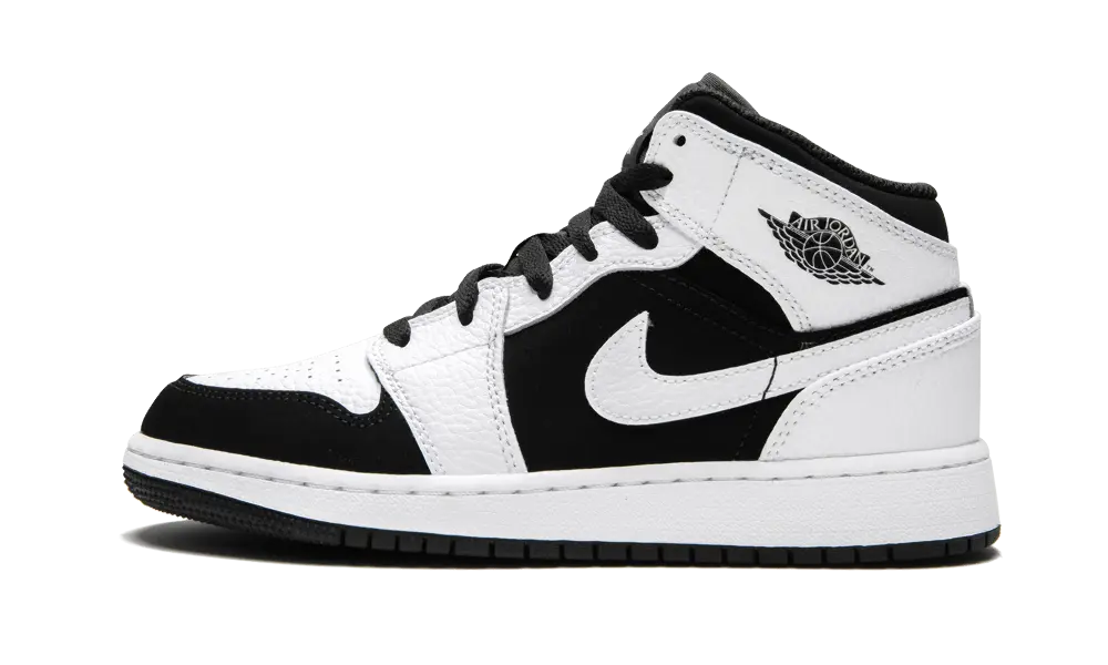 Jordan 1 Mid White Black (GS)