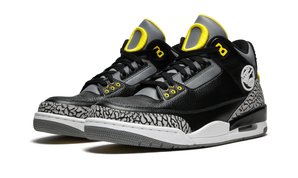 Jordan 3 Retro Oregon Ducks Pit Crew Black - Image 1