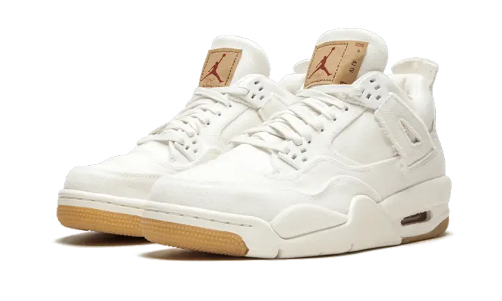 Jordan 4 Retro Levi's White (GS) - Image 1