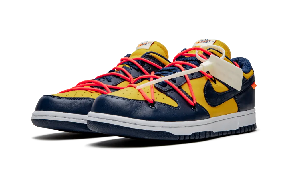 Nike Dunk Low Off-White University Gold Midnight Navy - Image 1