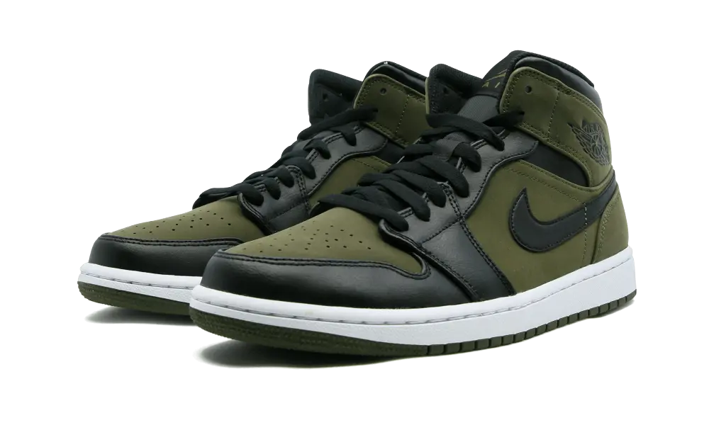 Jordan 1 Mid Olive Canvas - Image 1