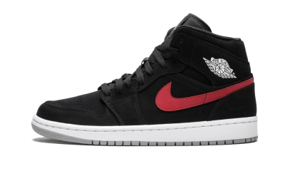 Jordan 1 Mid Multi-Color Swoosh Black