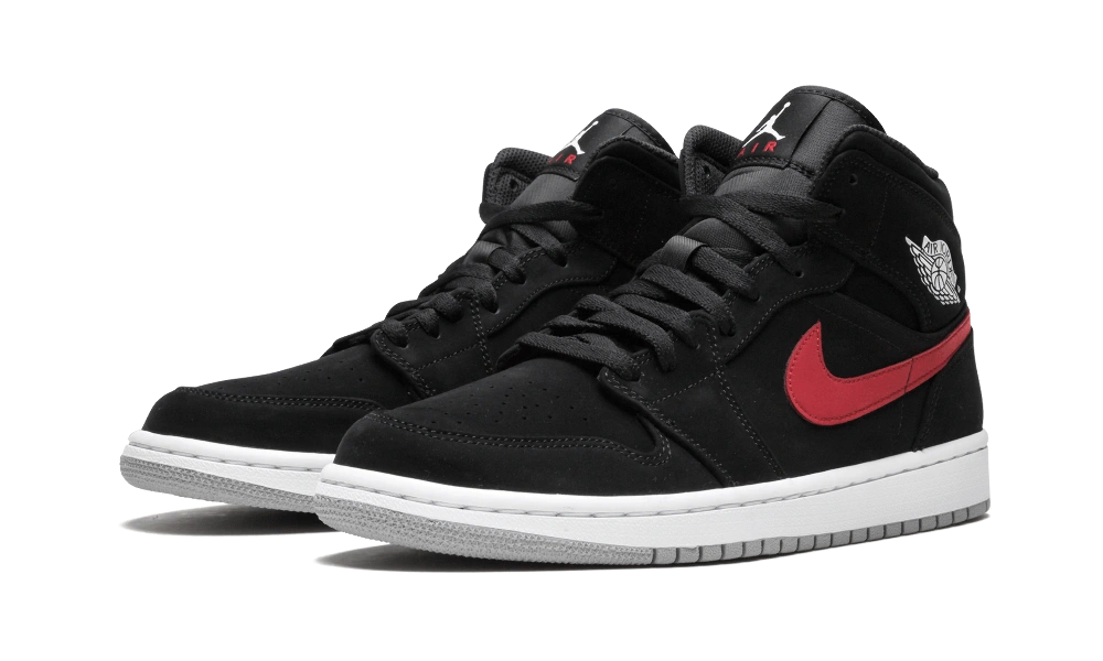 Jordan 1 Mid Multi-Color Swoosh Black - Image 1