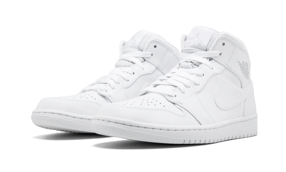 Jordan 1 Mid White/Pure Platinum - Image 1