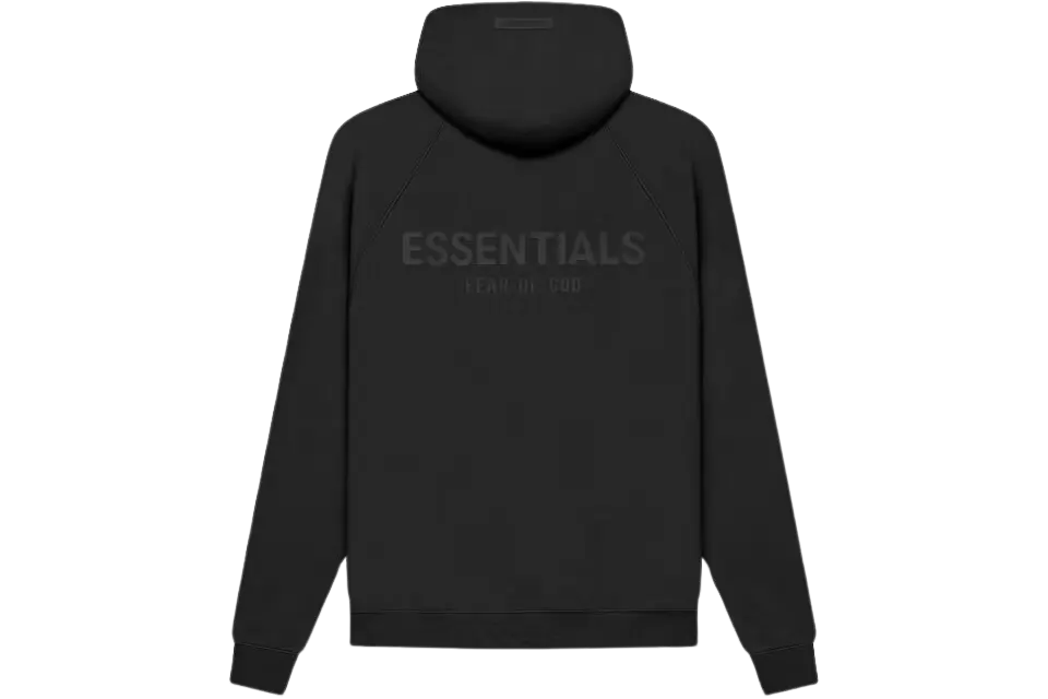 Fear of God Essentials Pull-Over Hoodie (SS21) Black/Stretch Limo - Image 1