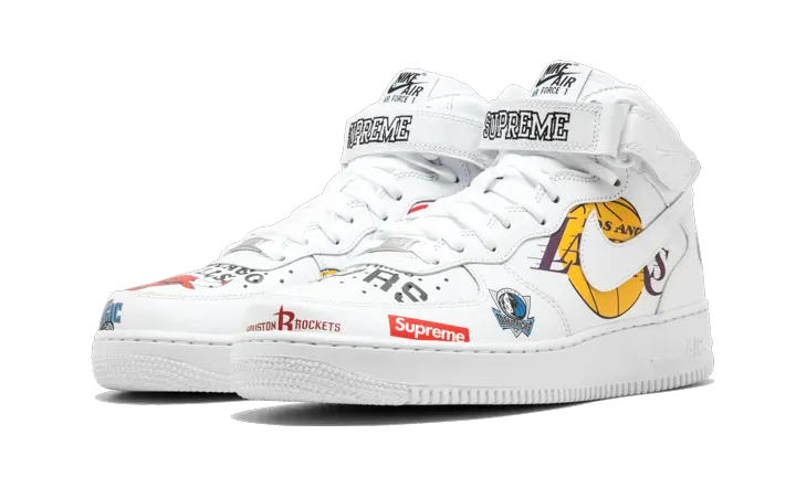 Nike Air Force 1 Mid Supreme NBA White - Image 1