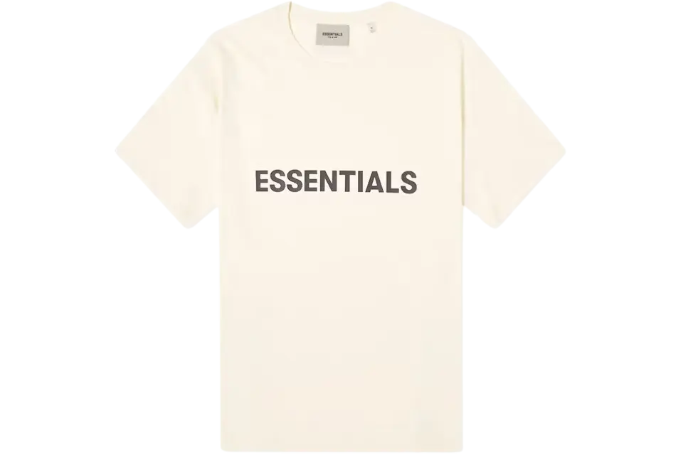 Fear of God Essentials Boxy T-Shirt Applique Logo Butter Cream