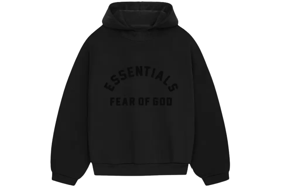 Fear of God Essentials Nylon Fleece Hoodie Jet Black/Jet Black