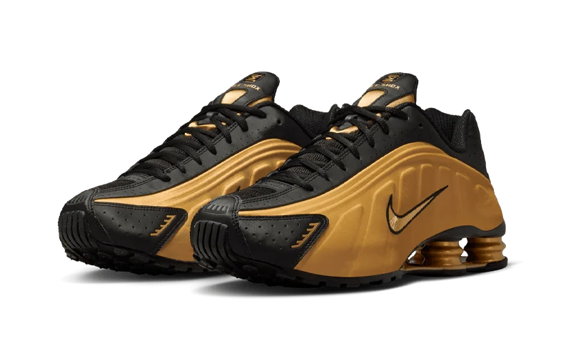 Nike Shox R4 Metallic Gold Black (2025) - Image 1