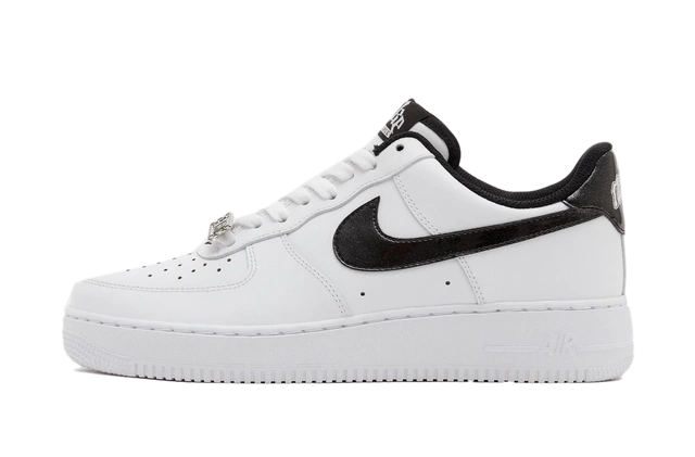 Nike Air Force 1 '07 LV8 'White & Black Patent Swoosh'