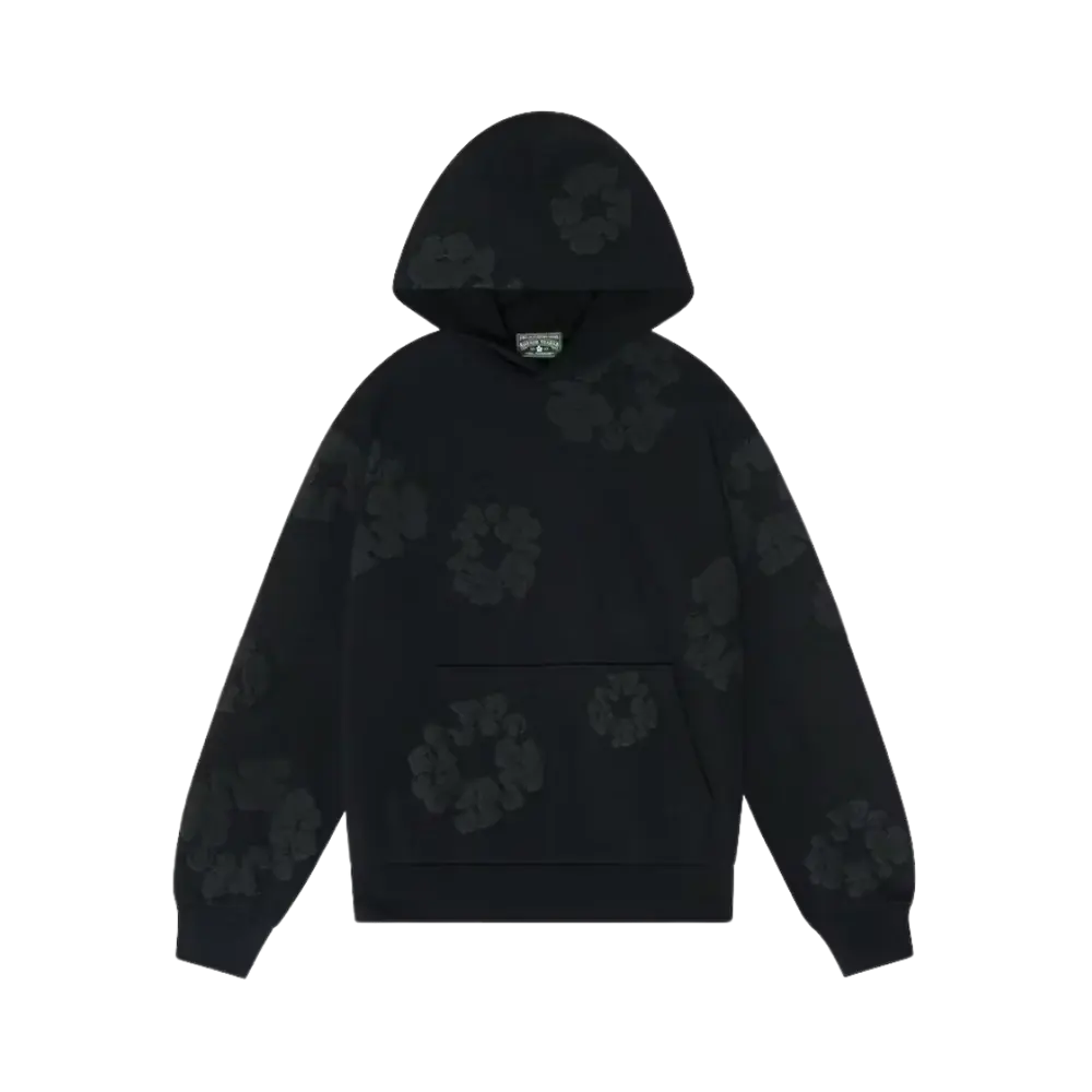 Denim Tears The Cotton Wreath Hoodie Black Monochrome