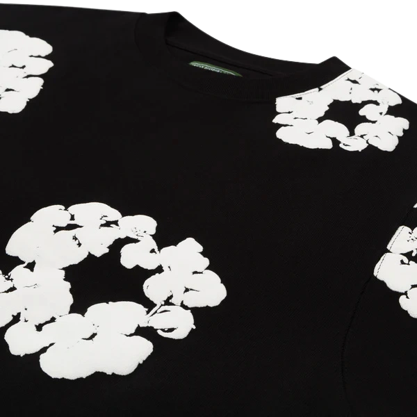 Denim Tears Long Sleeve Cotton Wreath T-shirt Black - Image 2