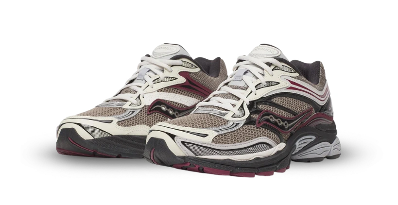 Saucony ProGrid Omni 9 Tomorrow, Meet Yesterday Pack Tan Maroon - Image 1