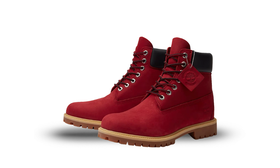 Timberland 6" Premium Waterproof Boot Dark Red Nubuck - Image 1