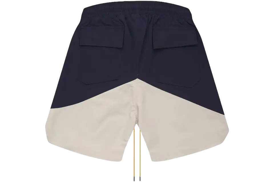 Rhude Cupro Yachting Shorts Navy/White - Image 1