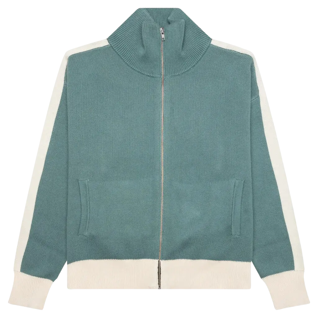 Rhude Rb Knit Track Jacket Ivory Sage