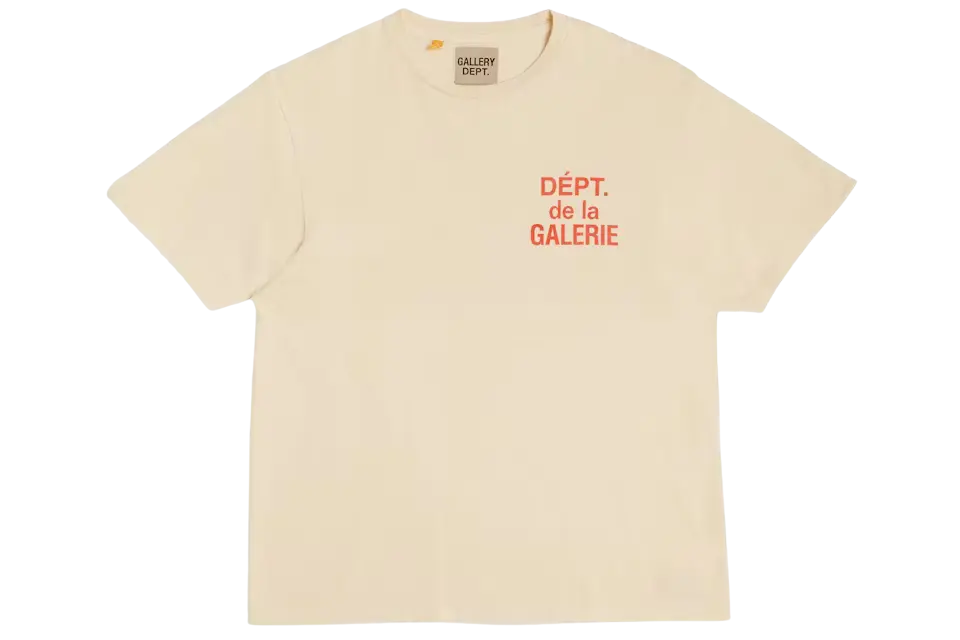 Gallery Dept. French T-shirt Cream/Orange