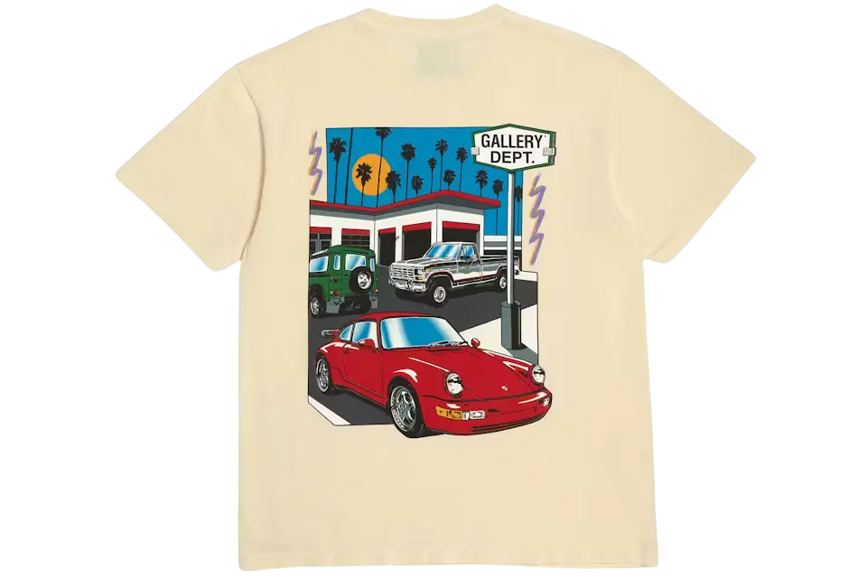 Gallery Dept. Drive Thru Boxy Fit Tee Cream - Image 1