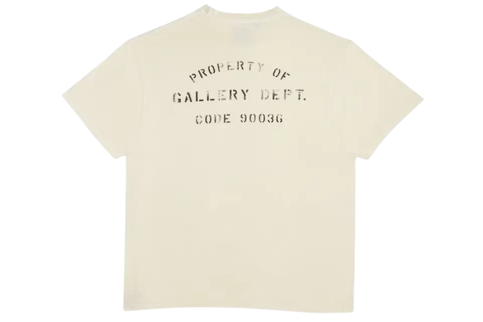 Gallery Dept. Property Of Stencil Tee Tee Natural - Image 1