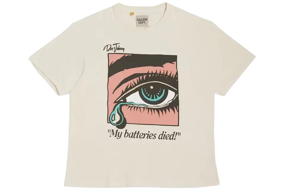 Gallery Dept. Dead Batteries Tee Antique White