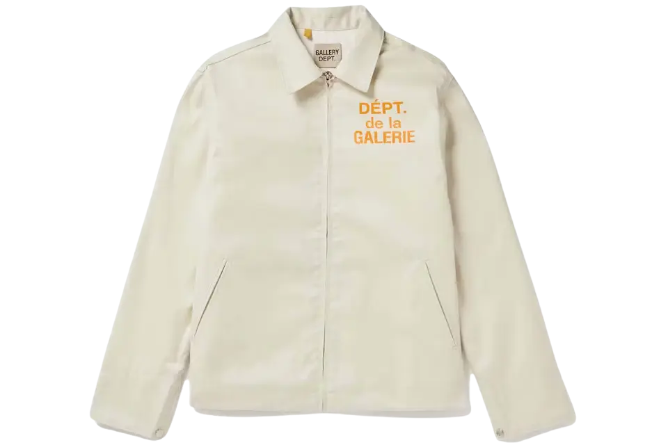 Gallery Dept. Montecito Logo-Print Cotton-Twill Jacket Ecru