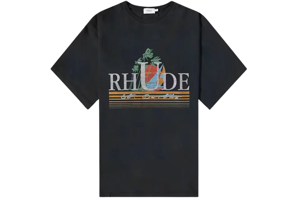 Rhude Tropics Tee Vintage Black/Multicolor