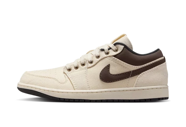 Jordan 1 Low Premium Pale Ivory Off Noir Baroque Brown