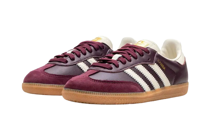 adidas Samba OG Maroon Gold Metallic (W) - Image 1