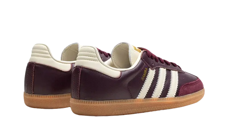 adidas Samba OG Maroon Gold Metallic (W) - Image 2