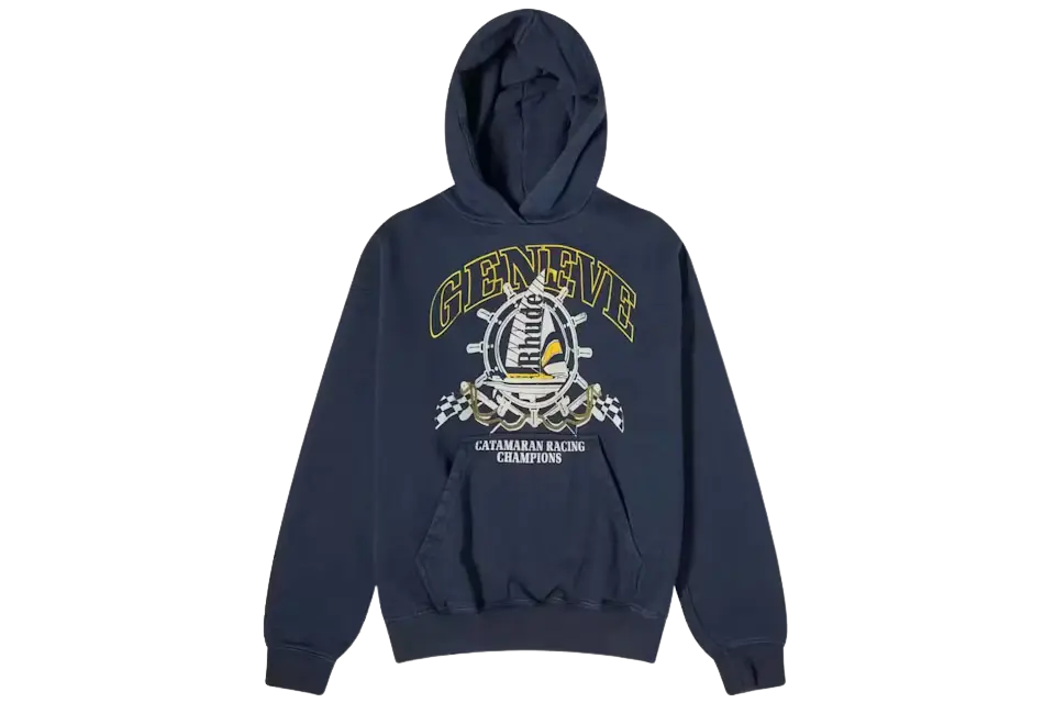 Rhude Geneve Catamaran Hoodie Vintage Black