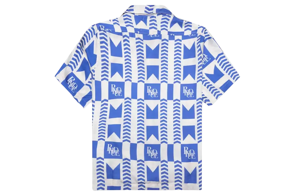 Rhude Beachfront Button Down Shirt Navy - Image 1