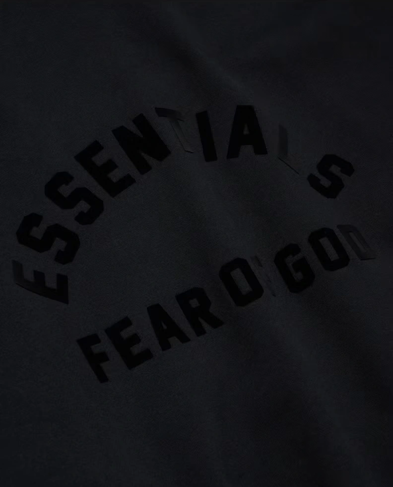Fear of God Essentials Arch Logo Hoodie Jet Black - Image 1