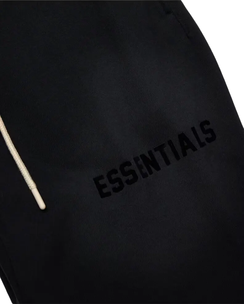 Fear of God Essentials Cream Drawstring Sweatpant Jet Black - Image 1