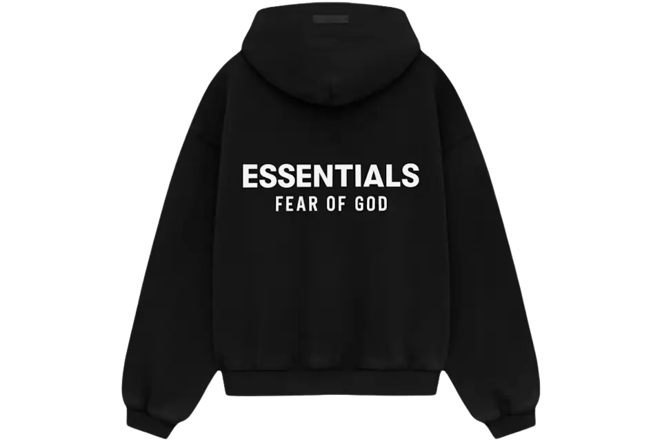 Fear of God Essentials Kids Fleece Hoodie (FW24) Black - Image 1