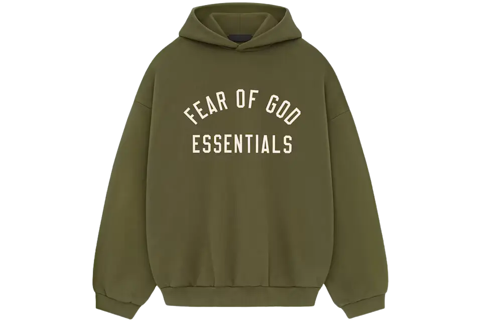 Fear of God Essentials Fleece Hoodie Military