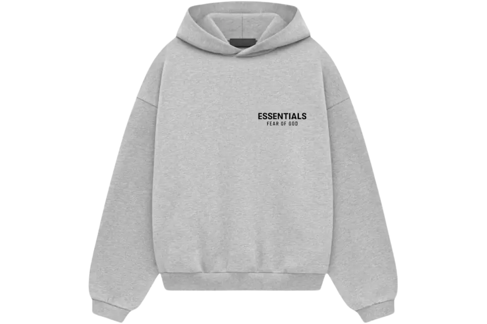 Fear of God Essentials Kids Fleece Hoodie Light Heather Gray