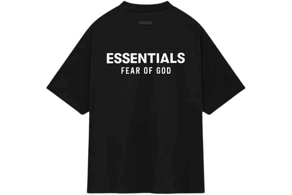 Fear of God Essentials Jersey Crewneck T-Shirt Black - Image 1