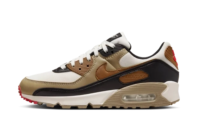 Nike Air Max 90 Phantom Black Fire Red Light British Tan (W)