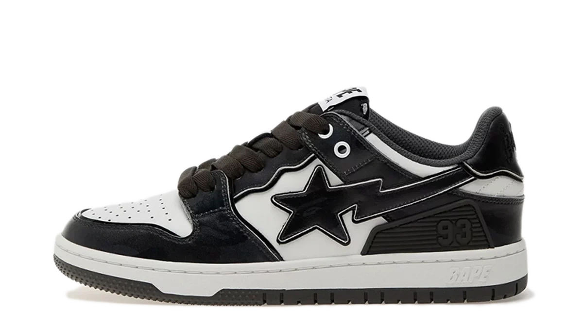 A Bathing Ape Bape SK8 STA 1 M2 'Black & White'