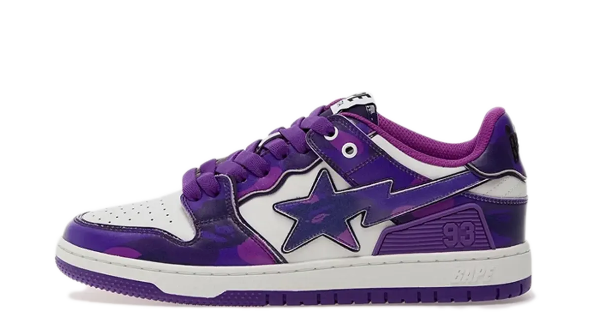 A Bathing Ape Bape SK8 STA 1 M2 'Purple Camo'
