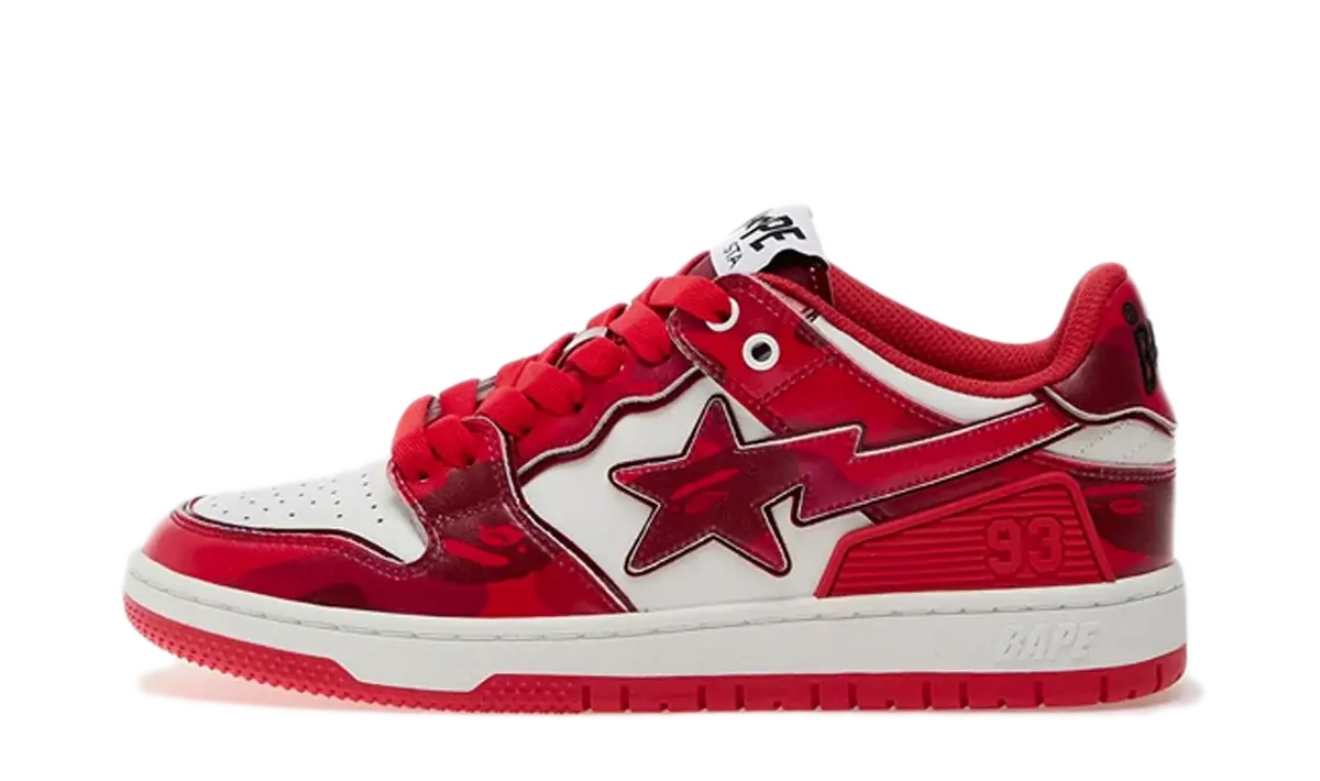 A Bathing Ape Bape SK8 STA 1 M2 'Red Camo'