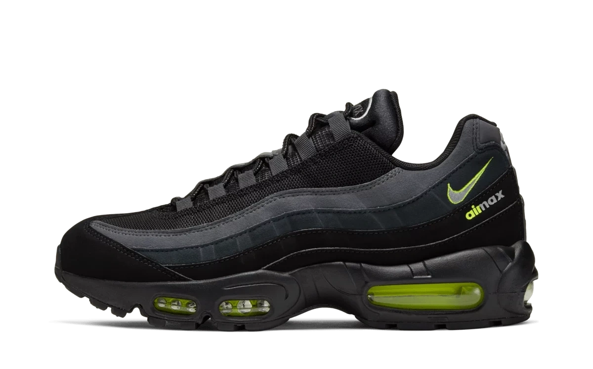 Nike Air Max 95 Retro Logo Black Grey Volt