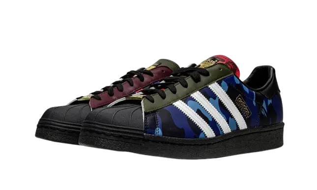 Adidas Superstar 80s Bape Multi Camo - Image 1