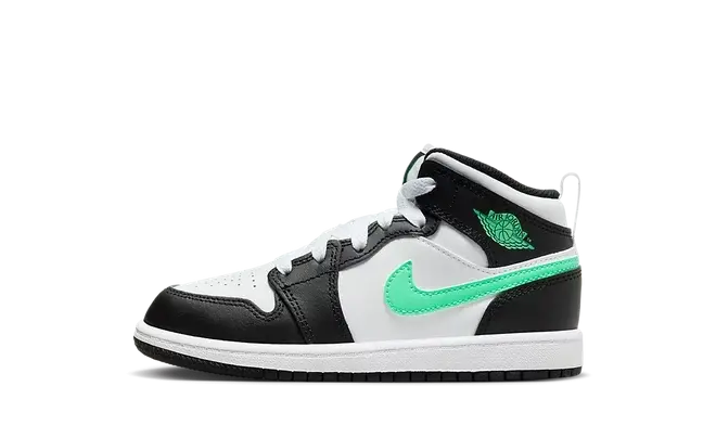 Air Jordan 1 Mid 'Green Glow' (PS)