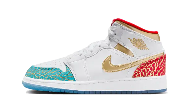 Jordan 1 Mid Sneaker School NC to Chicago (GS)